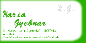 maria gyebnar business card